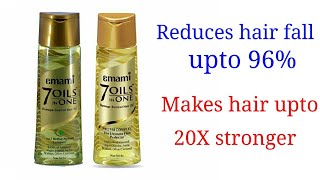 Emami 7 oils in one hair oil review [upl. by Ecnatsnoc]