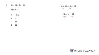 XYZ uppgift 1 från högskoleprovet våren 2024 provpass 5 kvantitativ del [upl. by Enelav442]