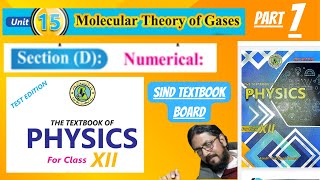 numericals  12 class physics  molecular theory of gases  chapter 15  sindh textbook board [upl. by Trawets]