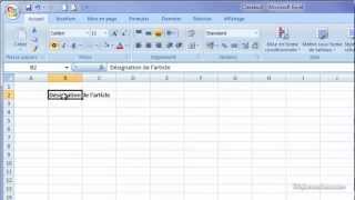 Saisir du texte sur deux lignes avec Excel [upl. by Toy]