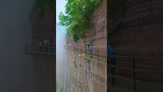 The Suspended Walkway of Tianjie Mountain  Xinxiang City Henan Province [upl. by Calder]