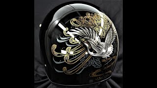 A helmet custompainted in Japanese style [upl. by Janaya]