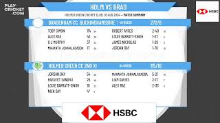 Holmer Green CC 2nd XI v Bradenham CC Buckinghamshire 1st XI [upl. by Essenaj414]