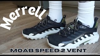 Merrell MOAB SPEED 2 VENT  BEST shoes for HIKING TRAIL RUNNING [upl. by Oruhtra420]