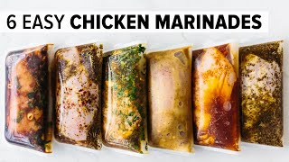 6 EASY CHICKEN MARINADES  amazing chicken breast recipe  freezer friendly meal prep [upl. by Mendes]