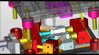 Animation of an Injection Mold design using KeyCreator Direct CAD [upl. by Wagstaff493]