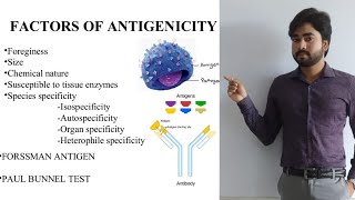 Antigen  Factors of antigenicity By Abhishek sir [upl. by Trust295]