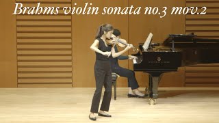 Brahms violin sonata no3 mov2 [upl. by Notserc]