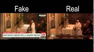 Pope Francis Table Cloth Magic Trick is Fake [upl. by Amisoc]