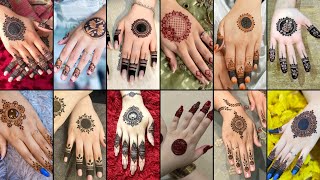 simple and easy gol tikki mehndi design  mandala mehandi dezain  Eid mehndi 2023  mahadir dijain [upl. by Auqenahc]