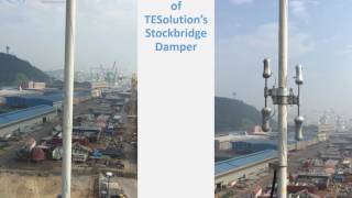 티이솔루션 Effectiveness of Stockbridge Damper on bridge suspension cable by TESolution [upl. by Hama]