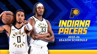 Indiana Pacers Announce 202324 Season Schedule [upl. by Nylrebma345]