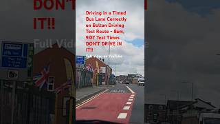 Can you Drive in a Bus Lane on the Driving Test  8am 907 NO 1111 1238 135 amp 232 YES video [upl. by Ana21]