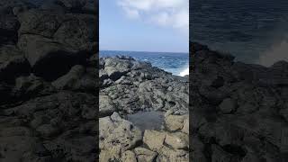 Piscines naturelles au bord de la force océanique Lanzarote 🇮🇨🌋🇪🇦 Los Charcones Playa Blanca [upl. by Adirf]