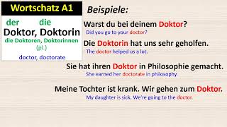 Wortschatz A1 Doktor [upl. by Moriarty584]