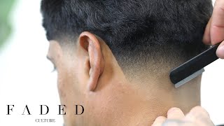 💈 BEST TAPER FADE WITH CURLY HAIR BARBER TUTORIAL [upl. by Creight]