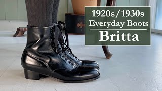 Traditional 1920s1930s Inspired LaceUp Boots  Britta [upl. by Ahsilahs]