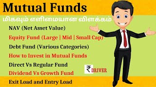 Mutual Funds Tamil Beginners Equity Fund Debt Fund Examples Direct Vs Regular Dividend Vs Growth [upl. by Jurgen]