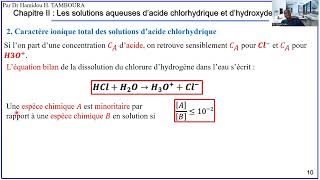 CHIMIE Terminale DChapitre 2Les solutions aqueuses d’acide chlorhydrique et d’hydroxyde de sodium [upl. by Lienet]