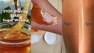 DIY SUGAR WAX FOR BEGINNERS  Hair Removal Hack  sugar waxing at home for beginnerssugar wax recipe [upl. by Essila130]