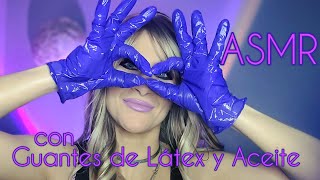 ASMR sonidos relajantes de guantes de látex con aceite  video pedido asmr asmrguantes [upl. by Netsrak]