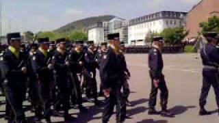 Cérémonie dadieu à Saarburg  16ème bataillon de Chasseurs [upl. by Edwyna340]