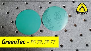 GreenTec PS77 amp FP77 Sanding Discs  KLINGSPOR Abrasives USA [upl. by Htezzil137]