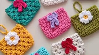 The Cutest Crochet Mini Purses crochet  mini purse pls subscribe🙏 [upl. by Cherianne536]