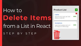 Delete items from a list in react  11 [upl. by Dlorah]