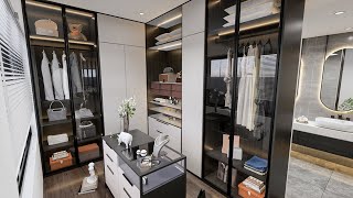 MINIMALIST MODERN INTERIOR DRESSING ROOM DESIGN SMALL DRESSING ROOM DESIGN SPACE 24 [upl. by Enneibaf298]