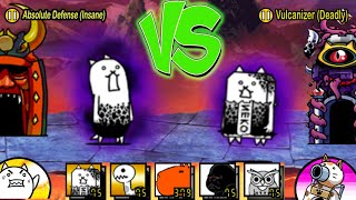 battle cats Vulcanizer Manic VS Absolute Defensecrazed [upl. by Huberto]