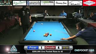 Frost vs Orcollo  200k One Pocket  1 of 16 [upl. by Ennayhc]