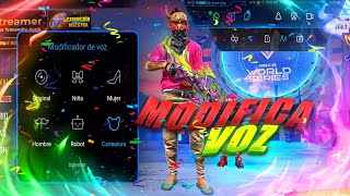 APP PARA MODIFICAR LA VOZ EN FREE FIRE CON CUALQUIER DISPOSITIVO ANDROID [upl. by Eissahc289]