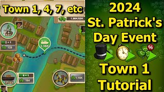 Forge of Empires 2024 St Patricks Day Event  Town 1 StepByStep Tutorial How to Use Boosters [upl. by Si529]