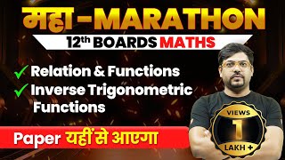 Relation amp Functions  ITF Class 12th Maths Revision in One Shot  CBSE Board 2024  Harsh Sir [upl. by Wehhtam]