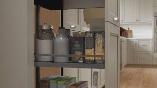 Tall Pantry Pullout with Matte Charcoal Interior [upl. by Koziarz]