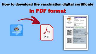 MySejahtera  How to download the vaccination digital certificate in pdf format [upl. by Harrie110]