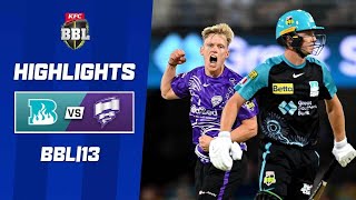 Brisbane Heat v Hobart Hurricanes  KFC BBL13 [upl. by Yrkcaz]