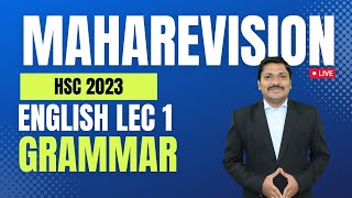 ENGLISH MAHAREVISION LEC 1 GRAMMAR for HSC Board Exam 2023  Dinesh Sir [upl. by Pope]