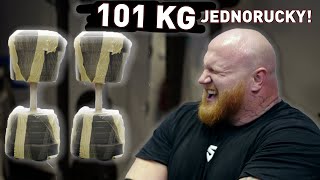 GIGANTICKÉ JEDNORUČKY PŘÍMO Z PEKLA 101kg [upl. by Darrin]