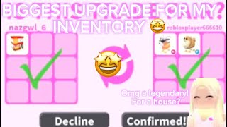 UPGRADEING MY INVENTORY BY TRADEING HOUSE Adopt me roblox [upl. by Ginelle854]