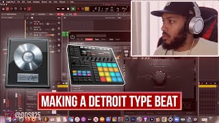 Making A Detroit Type Beat Using Logic Pro X amp Maschine [upl. by Lehcnom]