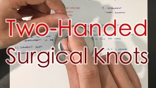 How to Tie Surgical Knots OneHanded TwoHanded Suture Tying Instrument Ties 14 [upl. by Ellasal576]