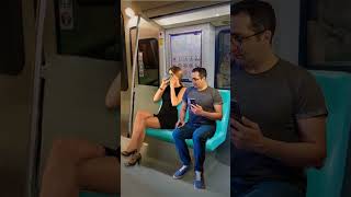 Street fashion outfits style in METRO Traveling fashion streetfashion shortsvideo [upl. by Vinna]