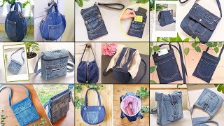 9 DIY Cute Denim Bags Out of Old Jeans  Compilation  Fast Speed Tutorial  Upcycle Crafts [upl. by Wandie]