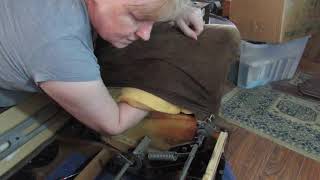 Repairing the arm of a recliner  Professional tutorial and tip for all levels [upl. by Ladiv17]