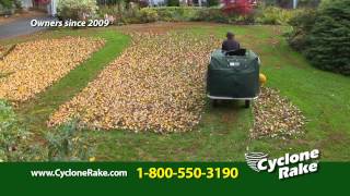 Cyclone Rake Lawn and Leaf Vacuum for Fall Leaf Clean Up [upl. by Marston]