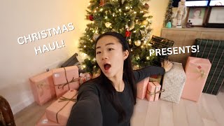 WHAT I GOT FOR CHRISTMAS  wrapping amp opening presents haul  VLOGMAS WEEK 3 [upl. by Esbenshade]