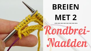 Breien Met 2 Rondbreinaalden  Rondbreien Met Weinig Steken [upl. by Nilknarf]