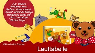 Sprachförderung  Lauttabelle zur LautBuchstabenZuordnung  Willi und seine Freunde [upl. by Constance]